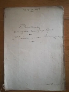 26/12 1853 acte notarié TTBE Adjudication vente bâtiment + terres 4 pages - Imagen 1 de 5
