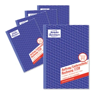 AVERY Zweckform 1739-5 Auftrag\Lieferschein\Rechnung A5, 2x40 Blatt 5er Pack - Bild 1 von 9