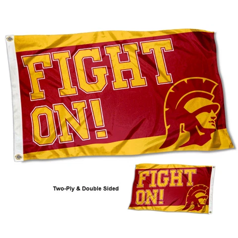 University of Southern California Fight On Flag Double Sided 2-Ply 3x5 Foot Cover