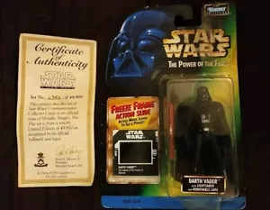Star Wars POTF DARTH VADER w/Lightsab &Removable Cape, Freeze Frame - Picture 1 of 3