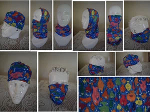 1x 'FISH' Head/Face/Mask/Neck Multi-wear tube Bandana/Durag.SPF5,Scarf/Wrap. 069 - Bild 1 von 12