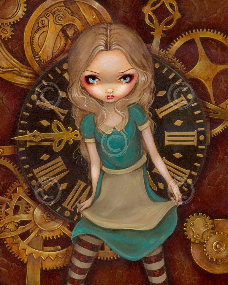 Póster gótico fantasía Alicia y obras de reloj por Jasmine Becket-Griffith impresión artística Foto 1 de 1