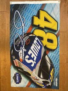 2004 Jimmie Johnson #48 LOWE'S DOUBLE SIDED 3 x 5 FLAG Hendrick Nascar EUC - Picture 1 of 8