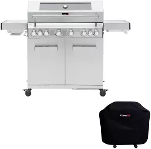 CosmoGrill Platinum YAMARA Barbacoa de Gas 6+2 Acero Inoxidable Exterior Barbacoa + Cubierta - Imagen 1 de 9
