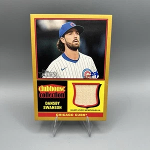 2025 Topps Heritage Dansby Swanson Gold Clubhouse Collection Relic /99 Cubs - Bild 1 von 3