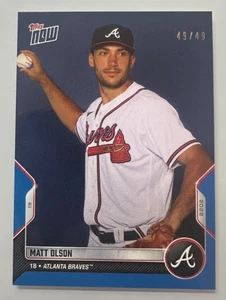 2022 Topps Now Matt Olson Blue /49 Bookend #OD-234 Braves - Picture 1 of 3