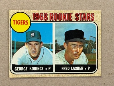 1968 Topps #447  Tigers  1968 ROOKIE Stars   Fred Lasher,  George Korince - Image 1 of 2