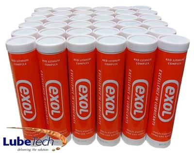 EXOL RED LITHIUM COMPLEX EP2 GREASE 400g HIGH TEMP CARTRIDGES VARIOUS QUANTITY  - Image 1 of 2