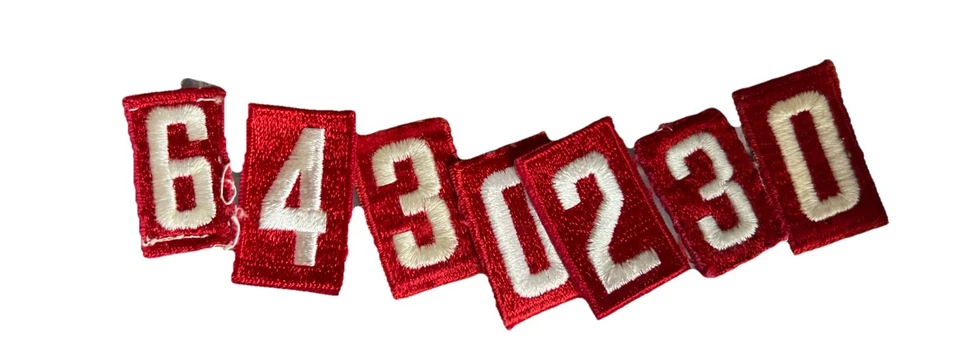 Vintage 1970s TROOP Boy Scout Red & White Unit Number PATCHES BSA RWS - Image 1 of 1