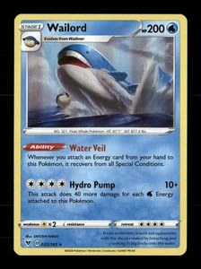 Holograma Wailord Raro SWSH04: Vivid Voltage 032/185 Casi Nuevo Pokémon Casi Nuevo - Imagen 1 de 2