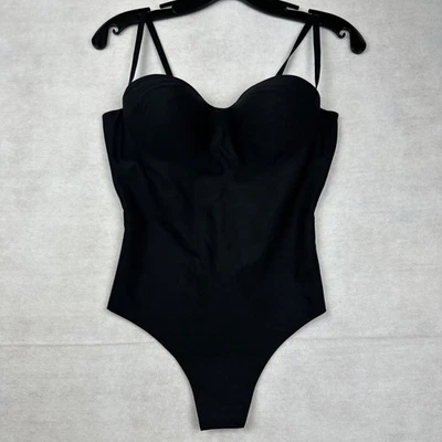 Skims Women's Body Molded Underwire Contouring Thong Bodysuit Black Size Medium - Image 1 of 3