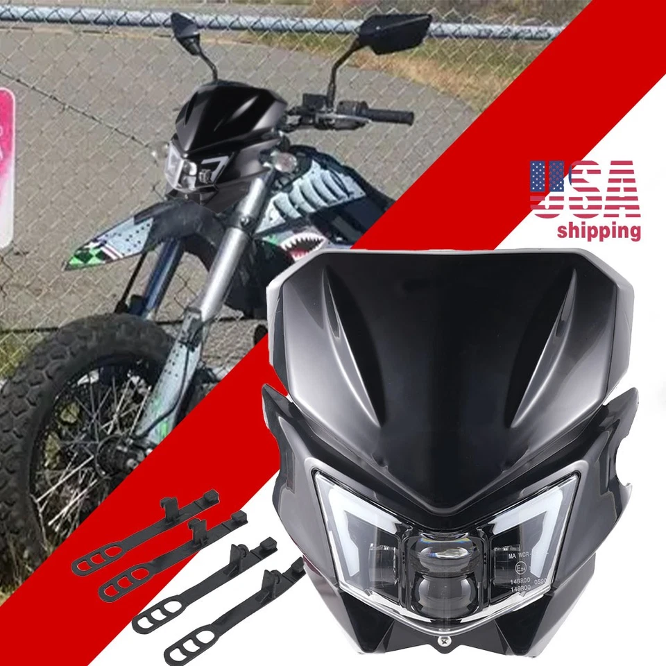 Faro LED de calle universal para KAWASAKI KLX230 KX250 KLX300 KLX140 KX450 Foto 1 de 4