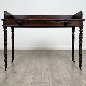 Antique 19th Century Bobbin Turned Writing Table In Mahogany ( REF AF-4249 ) - Picture 1 of 11