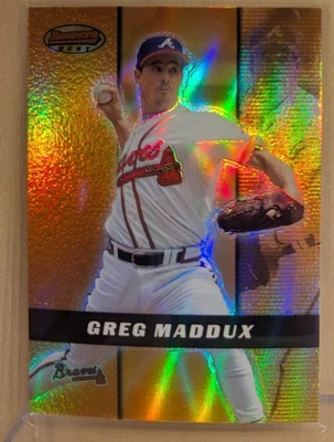 2000 Bowman's Best ПЕРЕЛИВАЮЩАЯСЯ КАРТОЧКА NO75 Грег Мэддокс РЕДКАЯ СУПЕР ЗНАКОВАЯ ПРЕМИУМ - Изображение 1 из 2