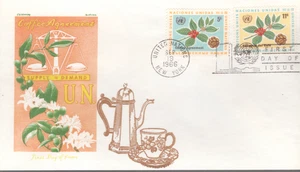 1966 UN FDC - Scott # 158-59 - Overseas Mailer adición a Jackson Cachet - Imagen 1 de 1