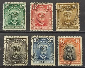 Southern Rhodesia KGV 1924-29 Part Set to 4d Used sg 1 - 6 - Picture 1 of 2