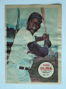 1967 Topps Pin Ups Poster Insert #18 Tony Oliva Twins - Bild 1 von 1