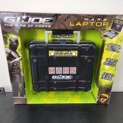 GI Joe MARS Learning Laptop Rise Of Cobra 2009 Black Briefcase Computer Hasbro  - Image 1 of 4