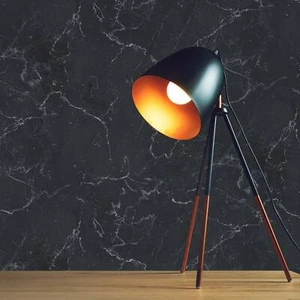 Papel pintado Vellón 0.53 x 10.05 m Mármol Negro Blanco - Imagen 1 de 5