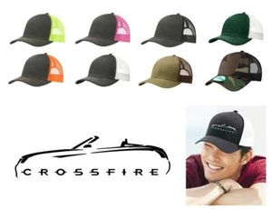 Chrysler Crossfire Convertible Color Outline Design Trucker Hat Cap - Picture 1 of 11