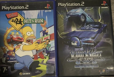 Simpsons Hit and Run PAL  PS2 CIB & Lowrider Round The World Japan PS2 CIB - Image 1 of 3