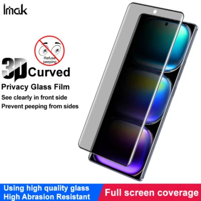 Imak Para Infinix Hot 50 Pro+ 4G, Protector de Vidrio Templado Privacidad 3D Anti-Espía Foto 1 de 4