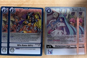 Digimon x2 Sistermon Ciel BT10-085 x2 Win Rate: 60%! - Rare - EX1-071 R - Bild 1 von 1