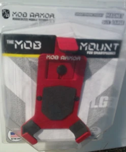 THE MOB ARMOR MOUNT RED - LG Mob Mount Magnetic Large Cell Phone Mount Plus - Picture 1 of 6
