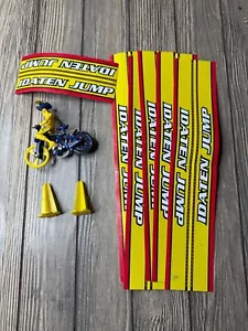 Idaten Jump Toy Set With Cyclist Figure Bike Yellow Cones & Stickers - Picture 1 of 9