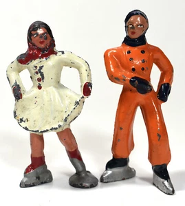 Vintage Barclay Manoil Metallguss Blei Schlittschuh Figuren ~ schön! - Bild 1 von 6