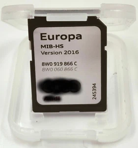 USED AUDI MIB-HS A3 A4 A5 Q5 SAT NAV NAVIGATION SD CARD 2016 MAPS 8W0919866C - Picture 1 of 5