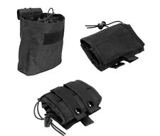 VISM Folding Dump Pouch MOLLE Rifle Magazine Recovery Pouch Tactical Hunt BLK