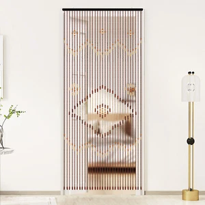 Türvorhang Bambus 90x208cm Fadenvorhang Insektenschutz Holz Perlen Perlenvorhang - Bild 1 von 23