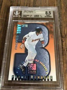 1998 DONRUSS ELITE PRIME NUMBERS #7a TONY GWYNN SSP BGS 8.5 NM-MT+ #/372 PR /72 - Picture 1 of 2