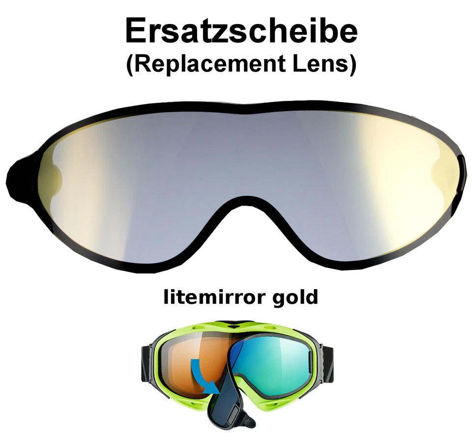 UVEX Comanche TO/TOP Take Off Ersatzscheibe gold Skibrille Snowboard Goggles - Bild 1 von 1