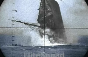 WW2 Photo Allied vessel sinking through periscope of German U-boat submarine 421 - Picture 1 of 1