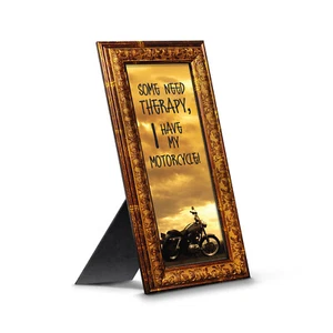 Some Need Therapy, Gifts for Motorcycle Riders, Motorcycle Picture Frame - Picture 1 of 9