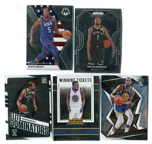Lotto 5 carte collezionabili Kevin Durant basket THUNDER WARRIORS NETS (LOTTO 8) - Foto 1 di 1