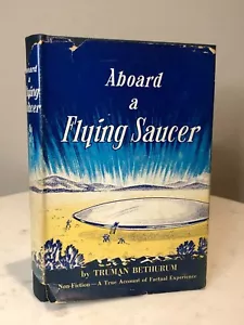 1954 Aboard a Flying Saucer by Truman Bethurum 1st Edition - SIGNED HCDJ - Imagen 1 de 12