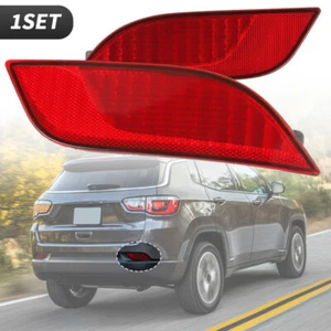 Luz reflectora de parachoques trasero derecho izquierdo para Jeep Compass 2017 2018 2019 2020 - Imagen 1 de 17