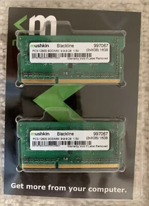 NEW 16GB 8GBx2 Notebook Laptop SODIMM Memory DDR3 RAM Mushkin Blackline 997067 - Picture 1 of 1