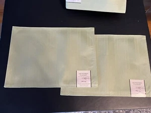New Encore Microfiber Placemat Set 2 By Arlee Table Trends Green Spill Proof - Picture 1 of 6