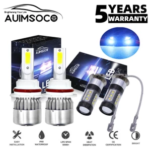 For Nissan 300ZX 1987-1989 8000K LED Headlight High/Low Fog Light 4x Bulbs Combo - Picture 1 of 12