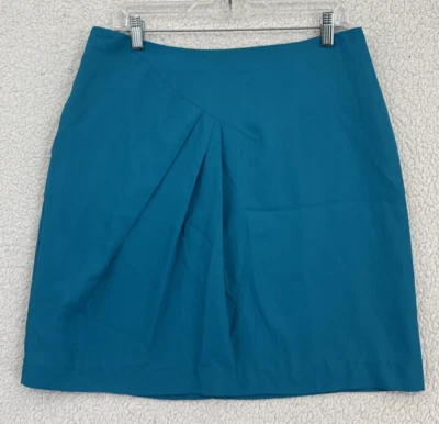 Falda Lápiz Chadwick's Mujer Talla 12P Azul Plisados Forrada Hasta la Rodilla Carrera Foto 1 de 3