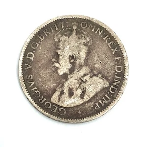 1927 Austrailian Sixpence 6 Pence - George V Coin - Picture 1 of 2
