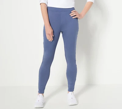 Denim & Co. Talla PXL Comfort Zone Petite Jersey Leggings Indigo QVC 5826 Foto 1 de 4