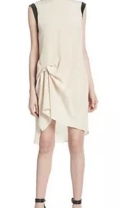 NWOT Haute Hippie Silk Dress With Leather Details Size S - Picture 1 of 12