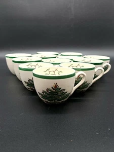 SET OF 12 Tea Cups SPODE Christmas Tree England S3324 NO SAUCERS Various Years - Picture 1 of 9