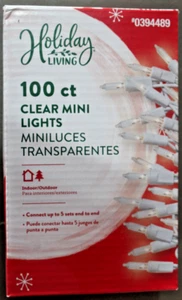 100 COUNT CLEAR CHRISTMAS, WEDDING, DECK LIGHTS ON WHITE WIRE NIB - Picture 1 of 10