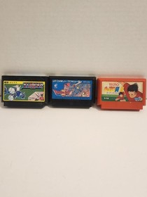 Famicom Game Lot Dragon Quest II Xevious Captain Tsubasa Tecmo Japan Import FC